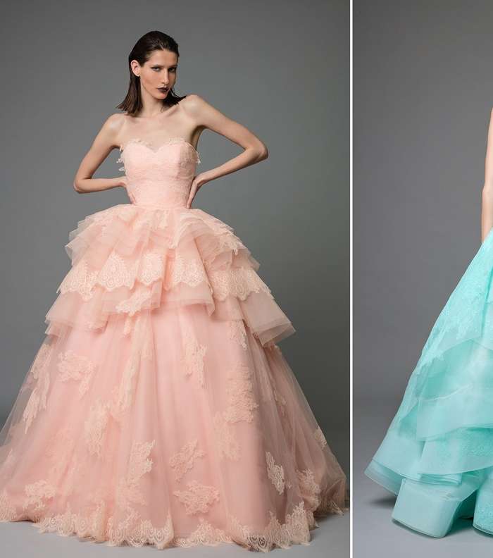 الفساتين الملوّنة: خيار العروس العصرية