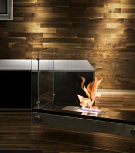 مدفأة متحرّكة من زجاج