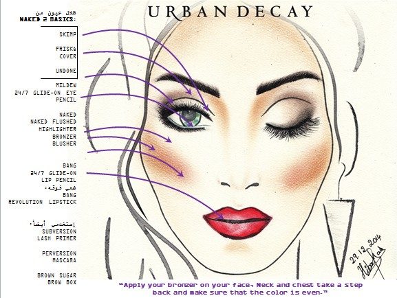 صورة تظهر جمال ماكياج Urban Decay 