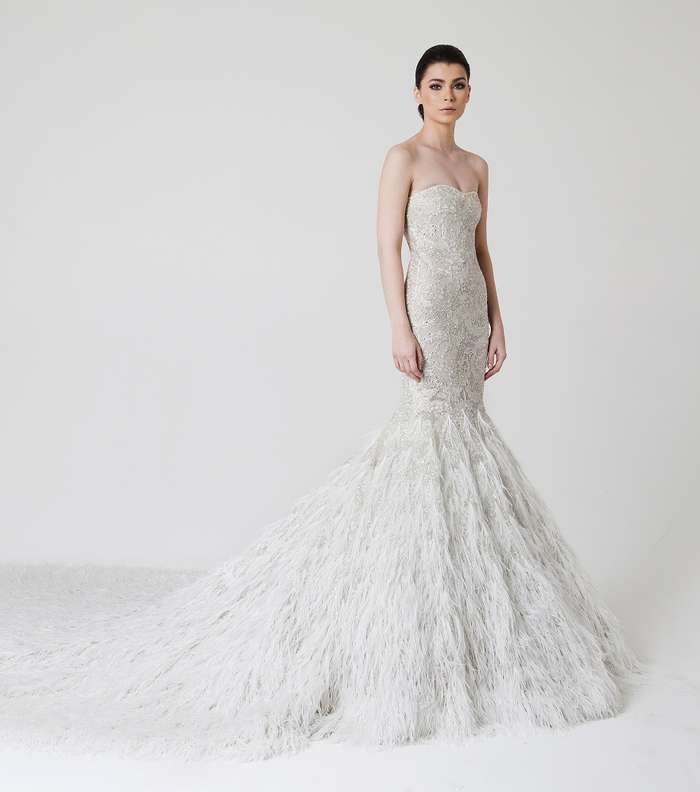 قصّة الحوريّة وريش النعام في أجمل فساتين زفاف راني زاخم 