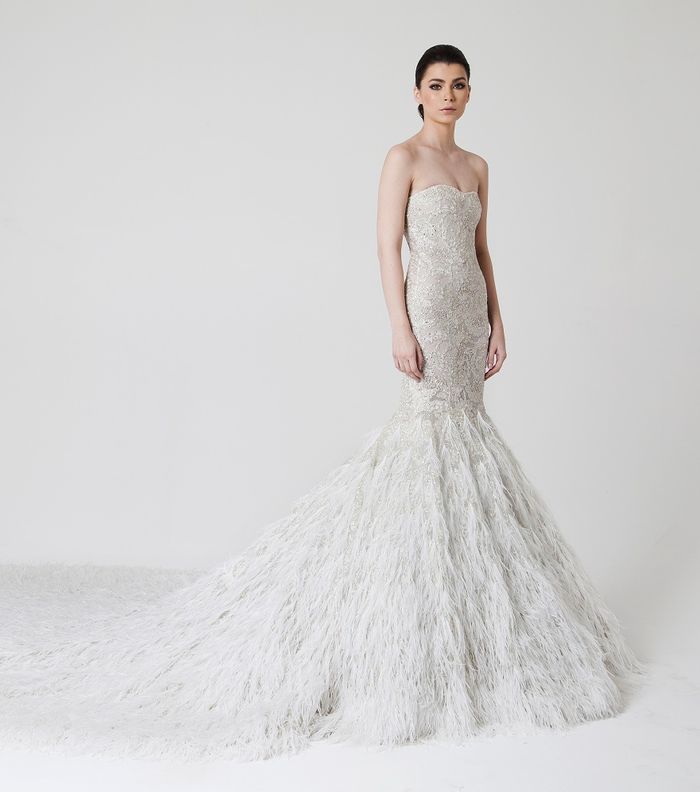 قصّة الحوريّة وريش النعام في أجمل فساتين زفاف راني زاخم 