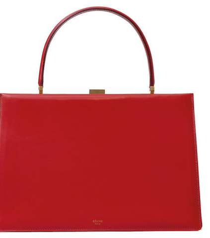 حقيبة كلاسيكية من Celine باللون الاحمر
