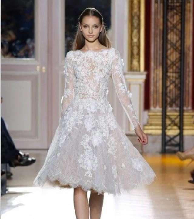 صور احدث فساتين دانتيل كم طويل انستقرام