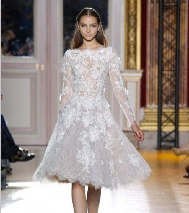 صور احدث فساتين دانتيل كم طويل انستقرام