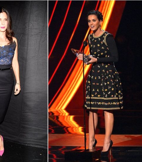 كايتي بيري وساندرا بولوك في حفل People's Choice Movie Awards
