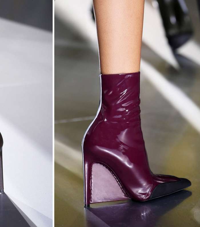 الأحذية طويلة الساق بالكعب الـ Wedge المروّس موضة في شتاء 2015