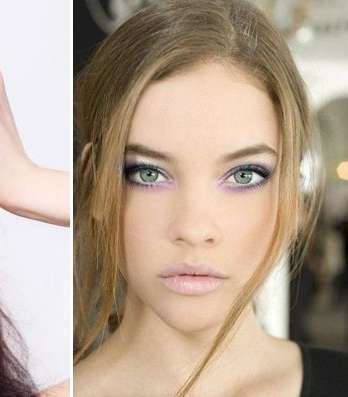 ظلال العيون الزرقاء الجليدية مع البنفسجي الساحر