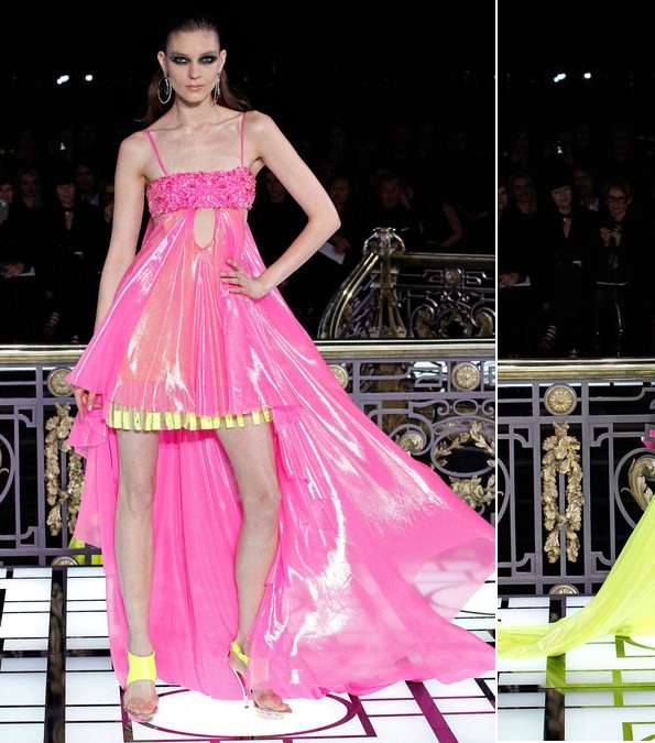 فساتين بألوان النيون من مجموعة Atelier Versace لربيع 2013
