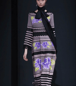 موضة الشال باسلوب العقدة او الربطة من تمبرلي لندن لشتاء 2017