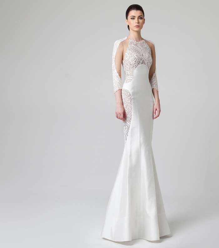 القصات الهندسيّة في أجمل فساتين عروس راني زاخم 