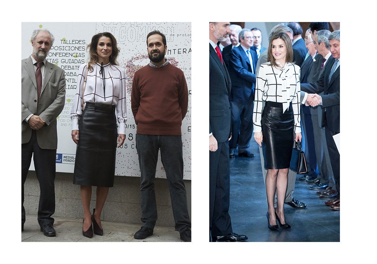 الملكة رانيا وملكة اسبانيا تتشاركان الفستان نفسه... فمن هي الأجمل؟