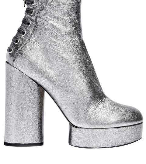 حذاء كاحل من مارك جايكوبز باللون الفضي لشتاء 2016