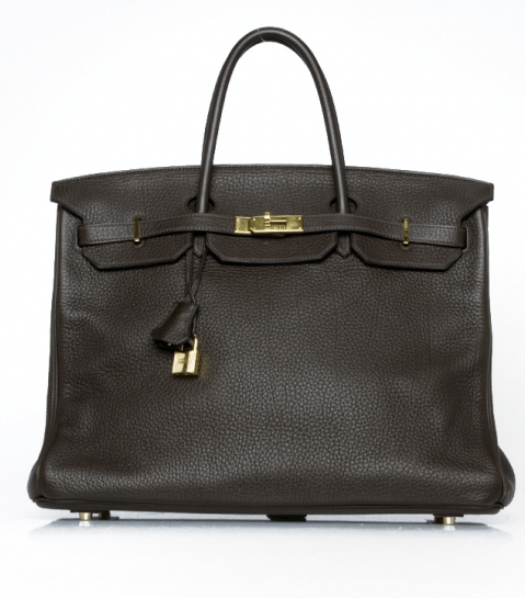 حقيبة Hermes Birkin بلون الشوكولا