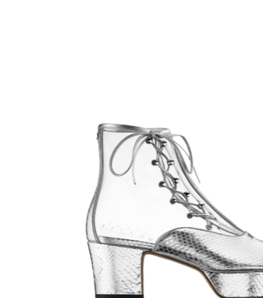 الحذاء الشفاف من cHANEL لامراة الحوت