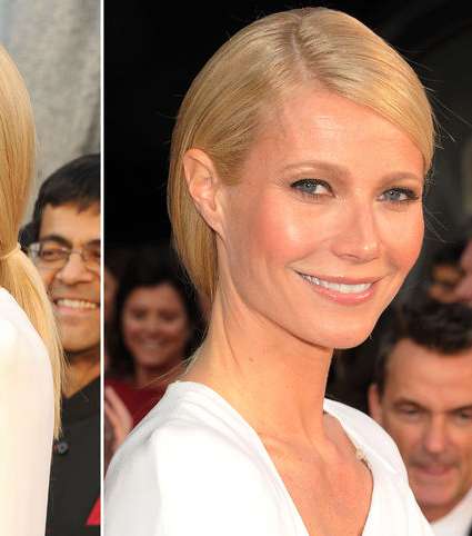 غوينث بالترو بتسريحة ذيل الحصان المنخفض 