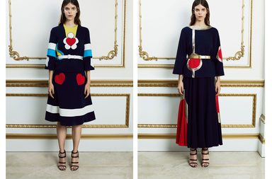 الاقمشة المطبعة بالرسومات والدوائر الملونة