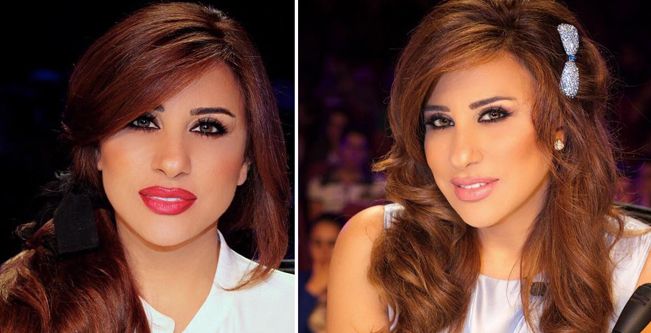 اكسسوارات شعر نجوى كرم في ارابز غات تالنت 2015