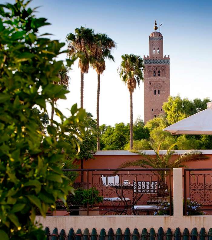 فندق هادئ يطل على مدينة مراكش الحمراء