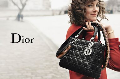 ماريون كوتيارد في الحملة الإعلانية الجديدة لحقيبة "ليدي ديور"