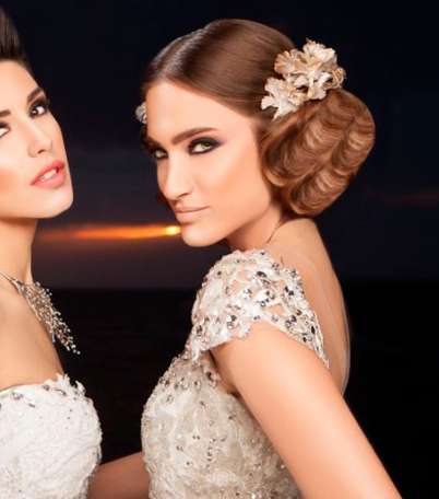 صور تسريحات شعر راني العلم ومكياج نبيل مخول للعروس 