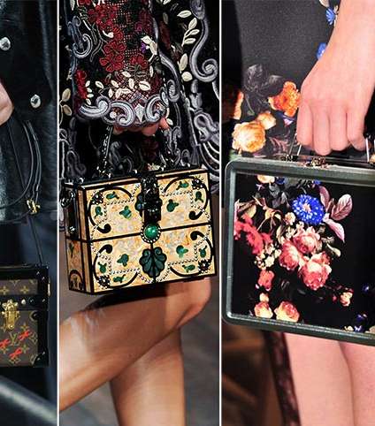 من موديلات الشنط الرائجة في شتاء 2015، الشنط على شكل الصندوق