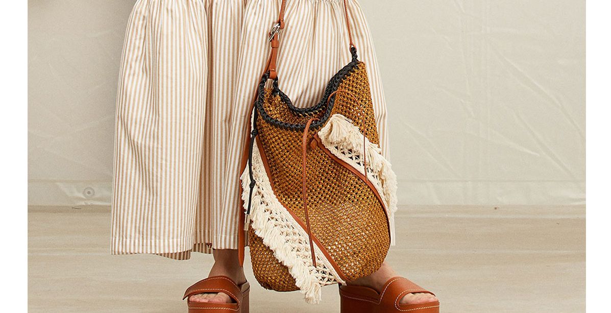 حقيبة القشّ باسلوب الكيس