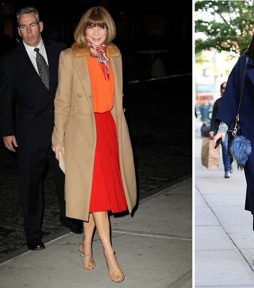 أنا وينتور ترتدي المعطف بالقصة المستقيمة فيما كينديل تختار المعطف بالقصة الفضفاضة