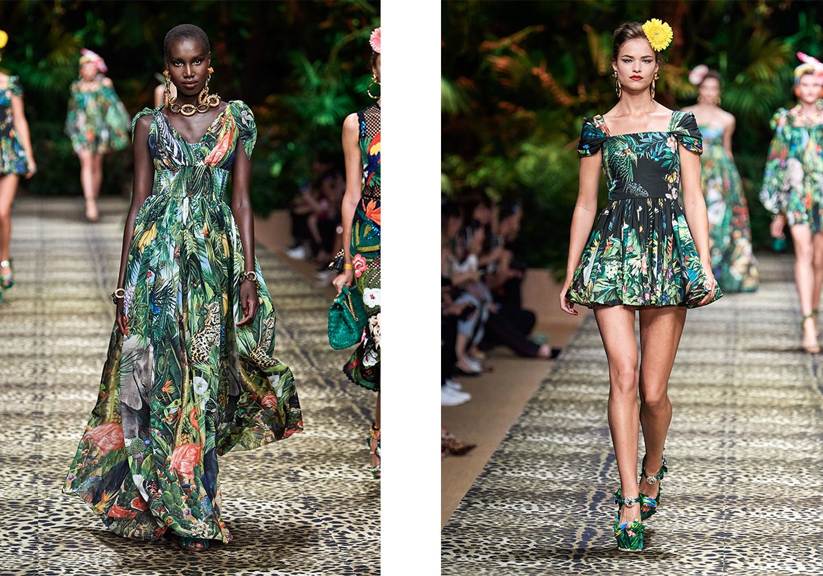 ألوان الغابة في مجموعة Dolce & Gabbana لربيع وصيف 2020