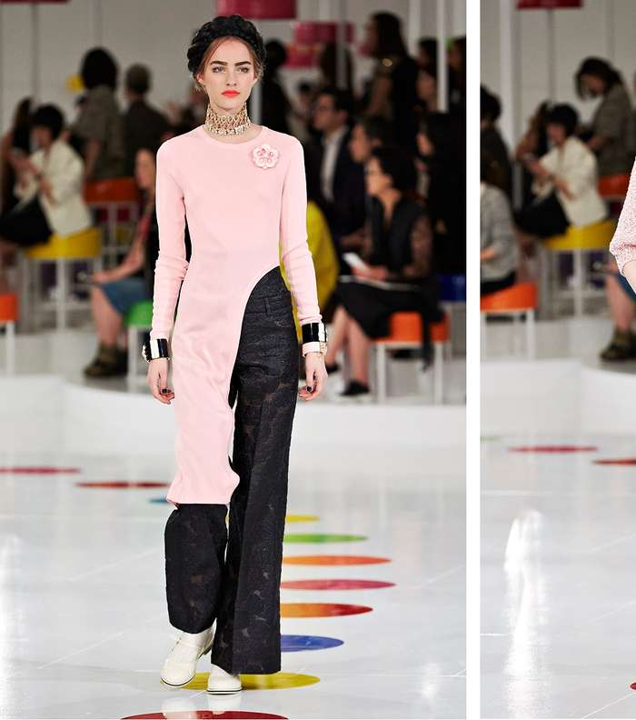 من مجموعة CHANEL كروز 2016، اليك موضة السروال بقصة الخصر العالي