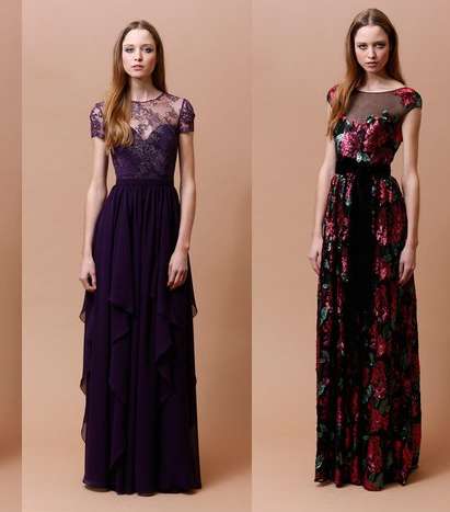اختاري من مجموعة Badgley Mischka Pre fall 2014 اجمل موديلات الفساتين