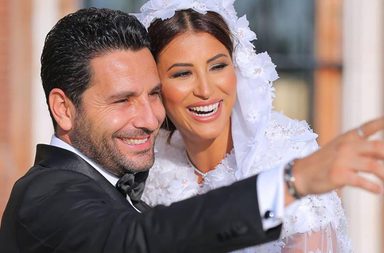 وسام بريدي وريم السعيدي: زفاف الموسم...والعروس تتألق بتصميم جورج حبيقة