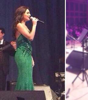 سيرين عبد النور تتألق بفستان من توقيع أنطوان القارح ليلة رأس السنة