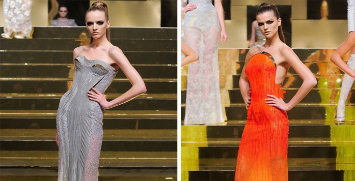 الألوان القويّة والفرحة عنوان مجموعة Atelier Versace لربيع 2012