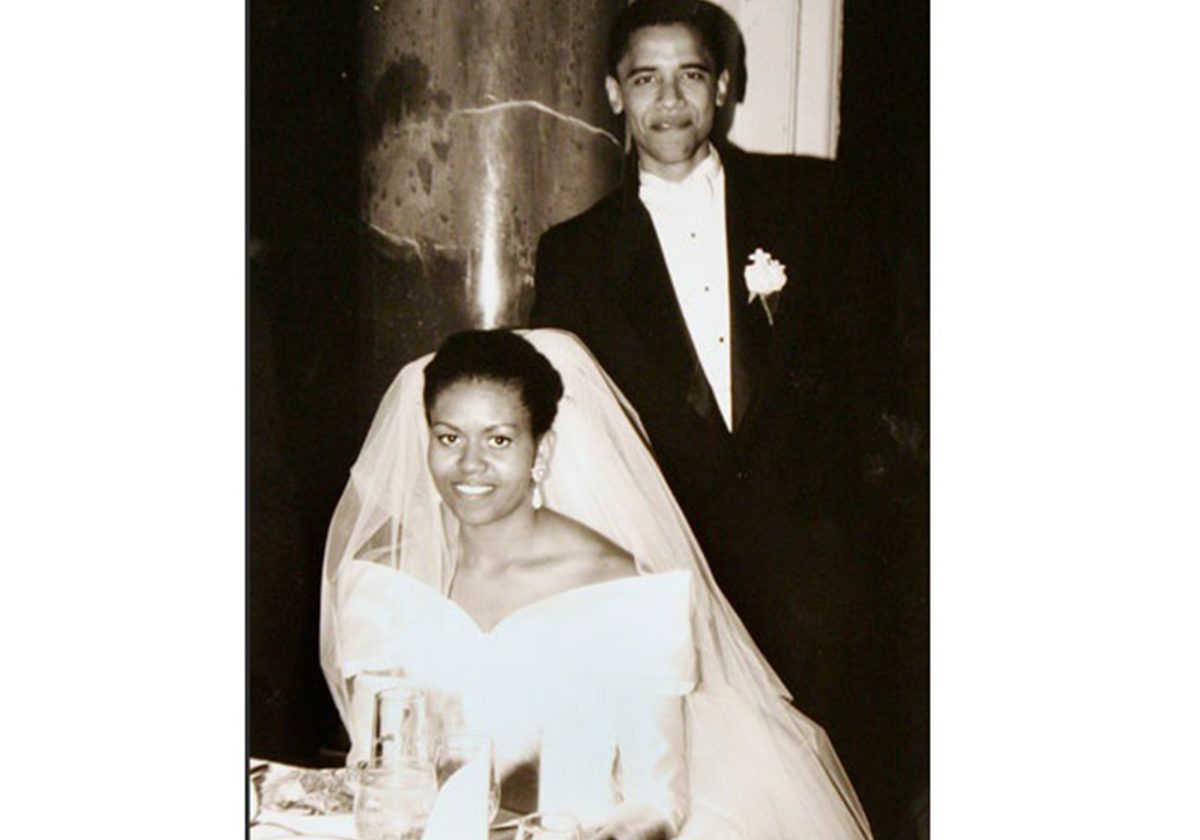 ميشيل وباراك أوباما في حفل الزفاف 