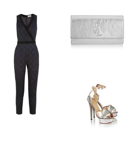 لإطلالة رسمية، اختاري الـ Jumpsuit الأسود والأكسسوارات الفضية
