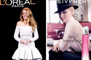 صور اعلانات النجمات مع شركات التجميل العالمية 