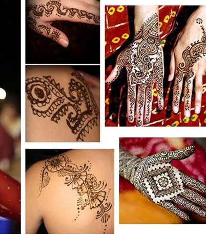صور نقوش خليجية في ليلة الحناء