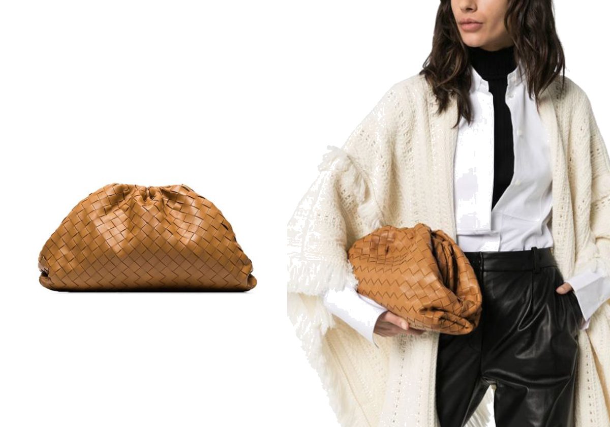 Bottega Veneta حقيبة Intrecciato The Pouch clutch.