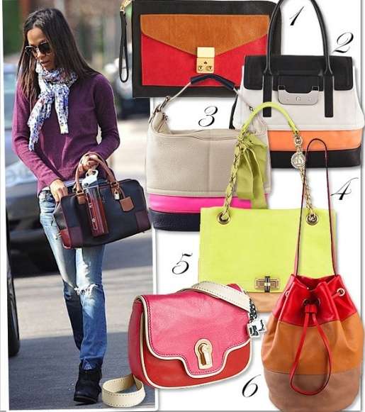 موضة الـ Color blocks تدخل عالم الحقائب في ربيع 2013