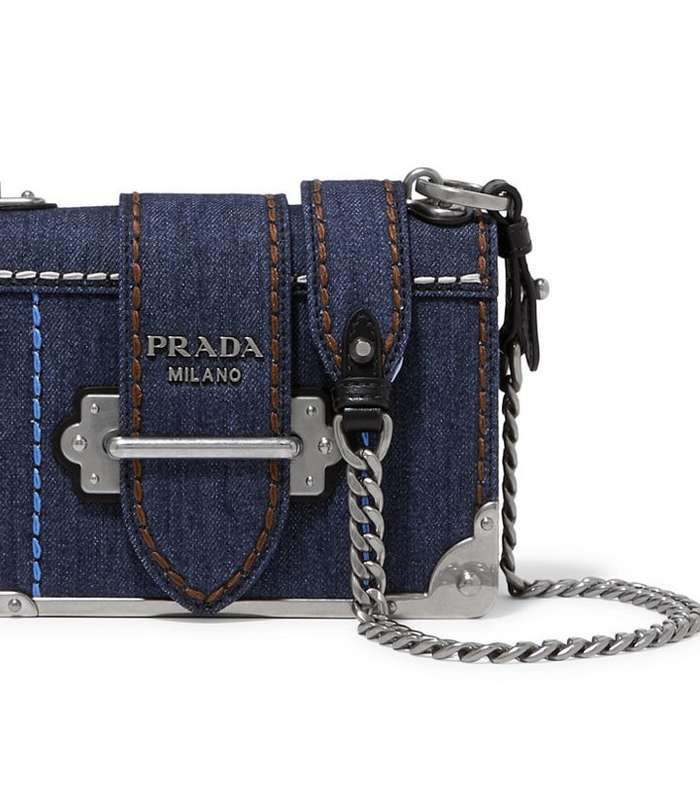 حقيبة Cahier من برادا بقماش الدنيم