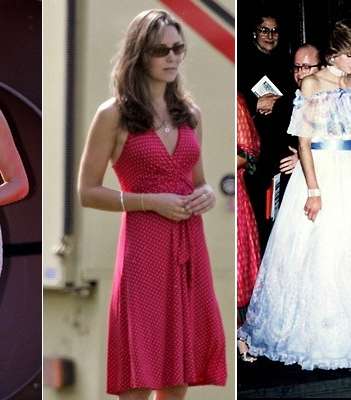 كيت ميدلتون وليدي دايانا بفستان بقصة الهالتر