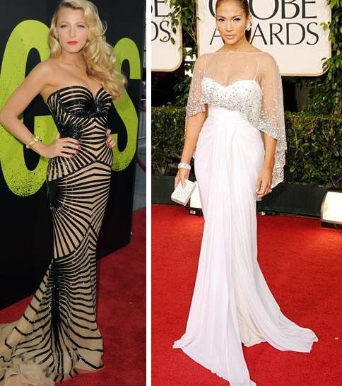 جنيفر لوبيز وبلايك لايفلي تتألقان بفساتين زهير مراد