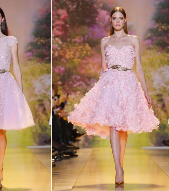 من أجلم فساتين زهير مراد لصيف 2014، الفساتين القصيرة المنفوخة