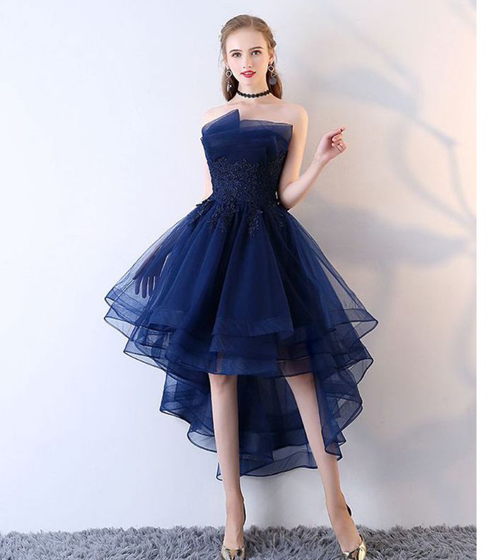 فستان كحلي طويل