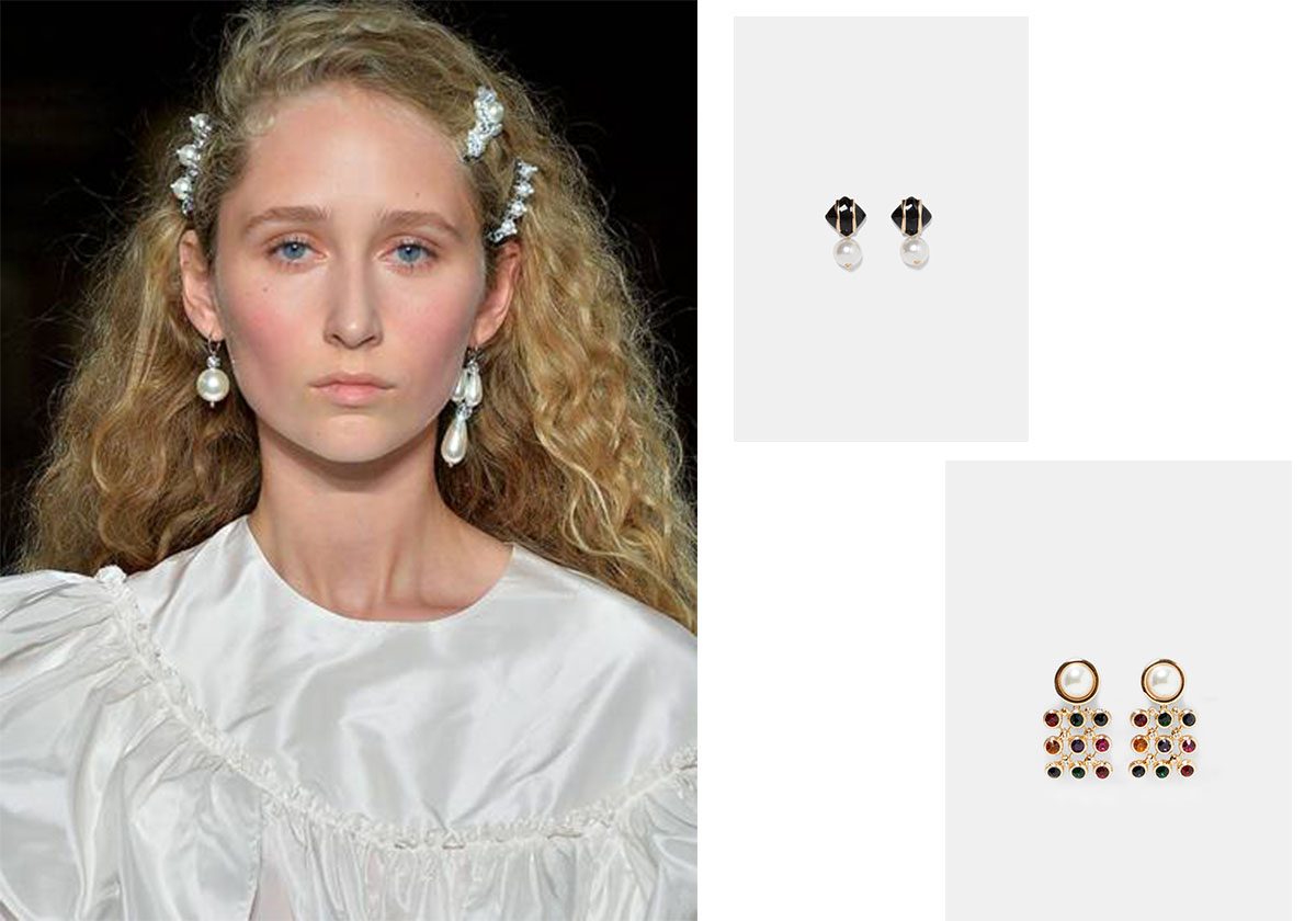 اقراط اللؤلؤ باسلوب الـ Vintage او الباروك