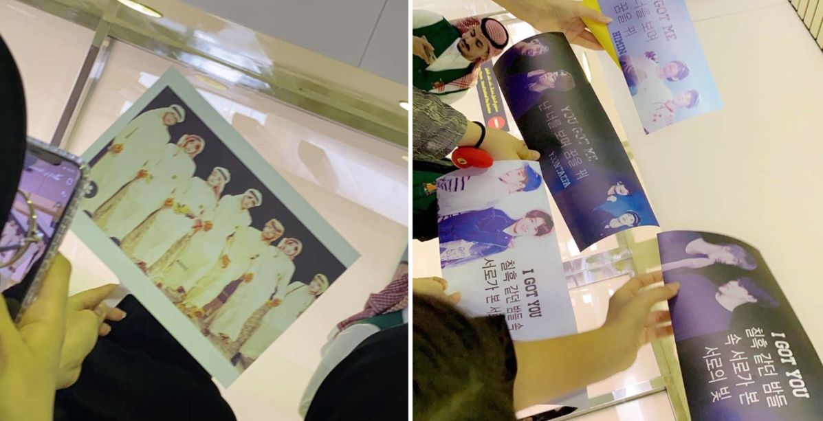 وصول فرقة BTS إلى الرياض، وأطرف ردود الفعل من المعجبات