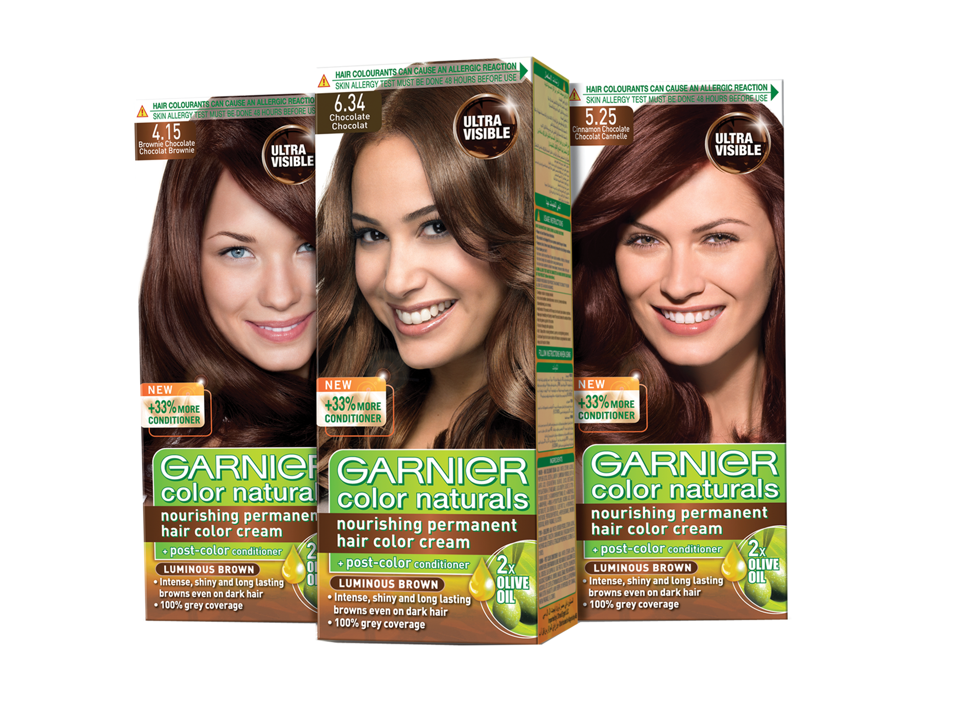 تدرّجات اللون البنيّ من Garnier