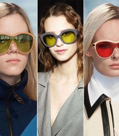 من صيحات الموضة لشتاء 2015، النظارات الشمسية بالزجاج الشفاف الملوّن