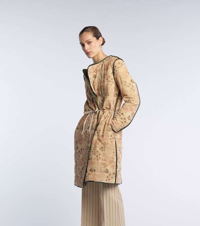 سروال الـ Culotte المقلم مع السترة المطبعة باسلوب اللحاف من Isabel Marant لما قبل خريف 2017