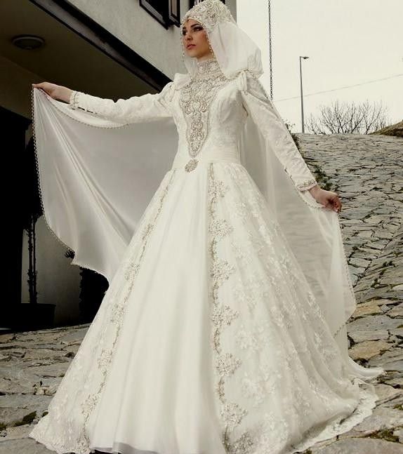 صور اجمل فساتين الزفاف للمحجبات